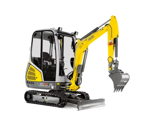 Location Mini-pelle 1,8T fermée avec godets (250, 500, 800mm) (hors livraison) - Locamat Belgique