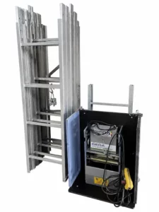 Location Monte-tuiles 200Kg, 14m sur rail/échelle