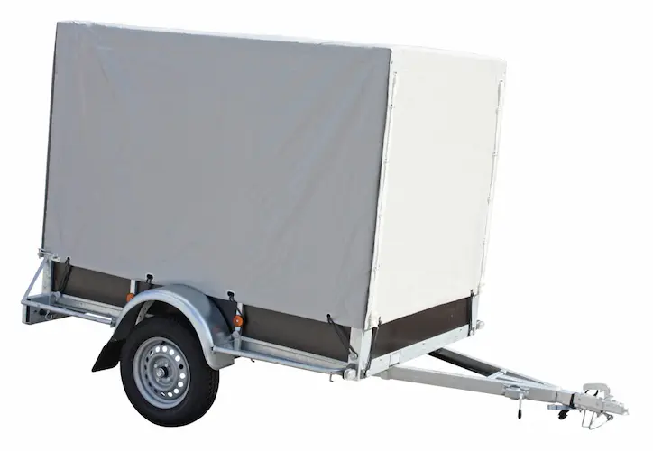Location Remorque bâchée charge 500 kg 125 x 200 cm - Locamat Belgique