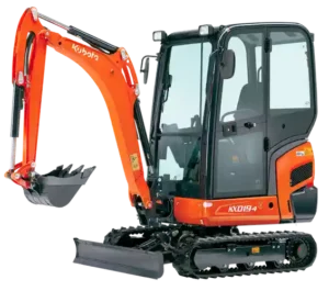 Location Pelleteuse 1,9t Kubota KX019-4 - Locamat Belgique